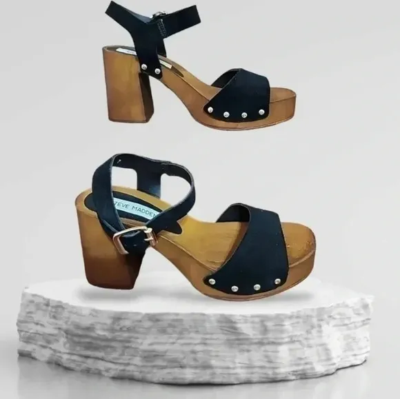 Brand New Steve Madden Wooden Platform Sandals - Size 7&quot;