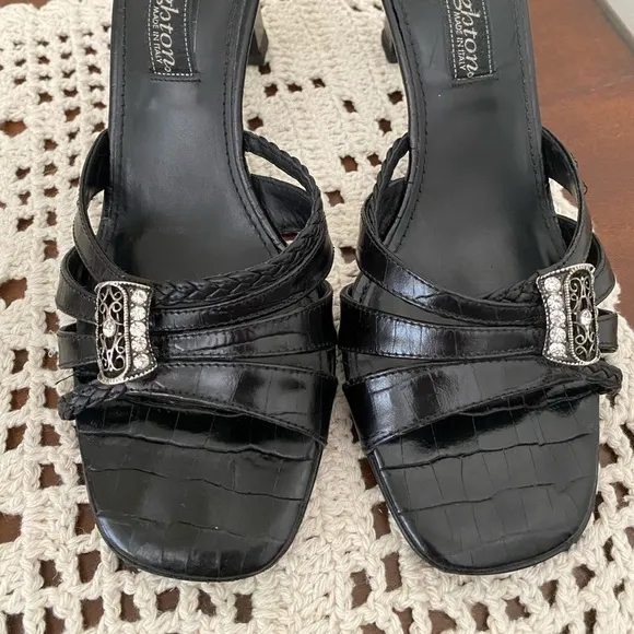 Brighton Black Renoir Heeled Sandals