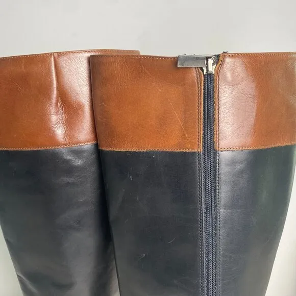 Brighton Womens Hunter Boots Italian Leather Size 8.5