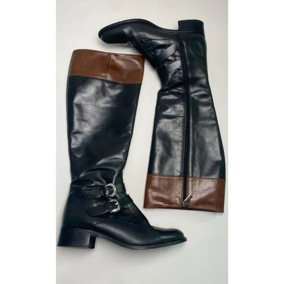 Brighton Womens Hunter Boots Italian Leather Size 8.5