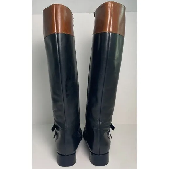Brighton Womens Hunter Boots Italian Leather Size 8.5