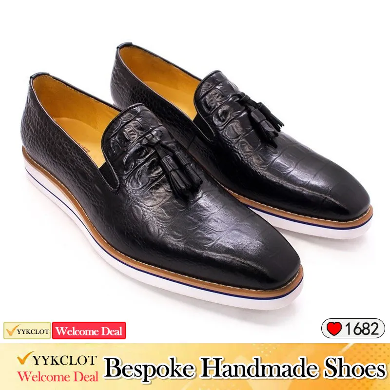 British style business men's loafers casual dress leather shoes