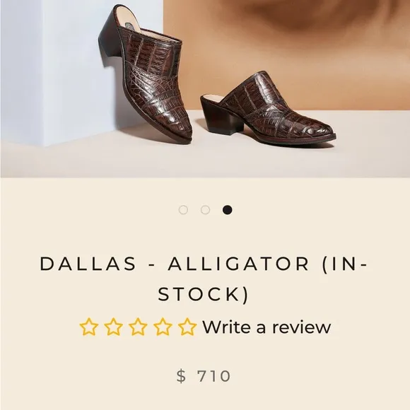 Brown Leather Pointy Toe Western Mules Alligator Snake Slip-on Cowboy Boots