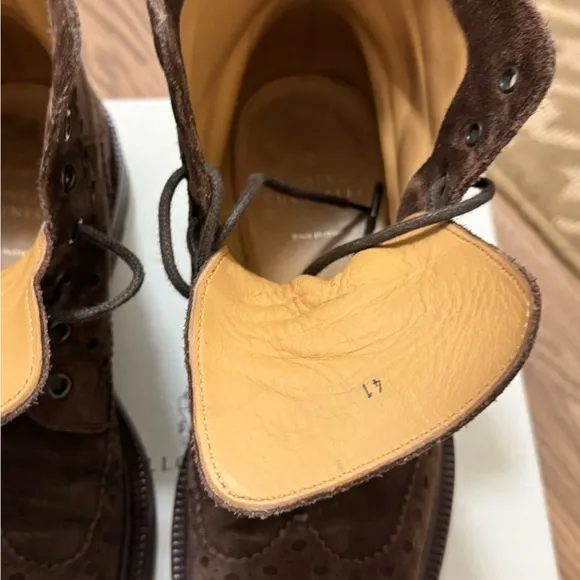 Brunello Cucinelli brogue suede boots 41