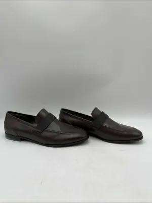 Brunello Cucinelli Leather Loafers Brown Size 39 - Very Good