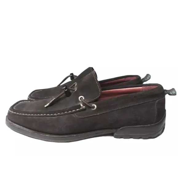 Bruno Magli Loafers Men''s Shoes 8 M Suede Sports Shoes Smart Casual Brown