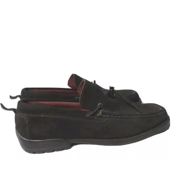 Bruno Magli Loafers Men''s Shoes 8 M Suede Sports Shoes Smart Casual Brown