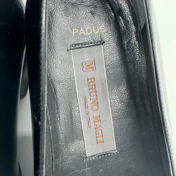 Bruno Magli Men's Italian Tuxedo Patent Leather Padus Loafers Dressy 8.5