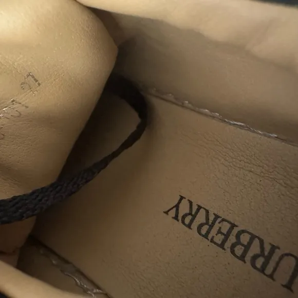 Burberry Black and Orange Sneakers with Distinctive Design