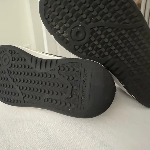 Burberry Black and Orange Sneakers with Distinctive Design