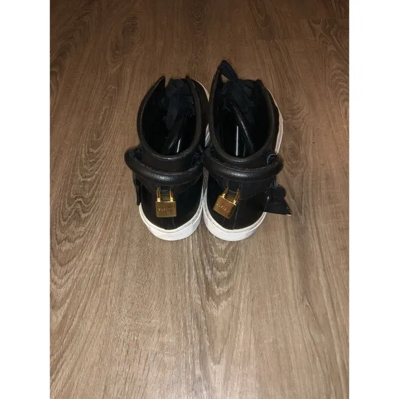 Buscemi 100MM Black/White Golden Padlock Sneakers Size Uk 45/US 12