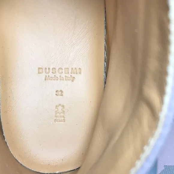 Buscemi Brand Lilac Leather Upper/Insoles High Top Fashion Sneakers Sz 32 EU o…