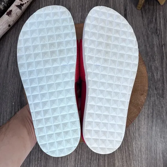 *Buscemi | Red Classic Leather Slide Sandals Made in Italy Size 37/7