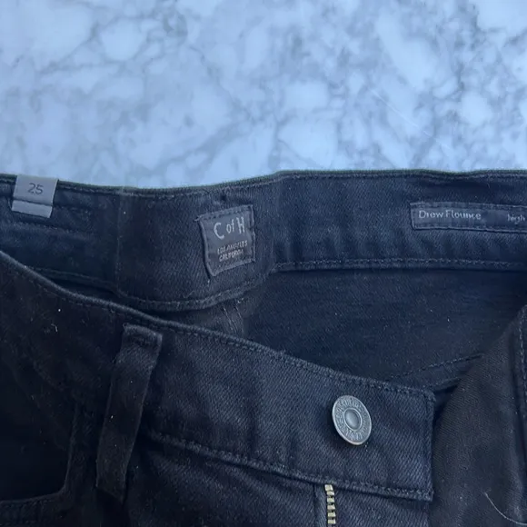 C of H Black Denim Drew Hi Rise Flounce NWOT 25