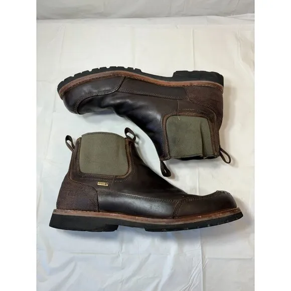 Cabelas 4most Leather Brown Boots Man’s Size 14 M Vibram Soles