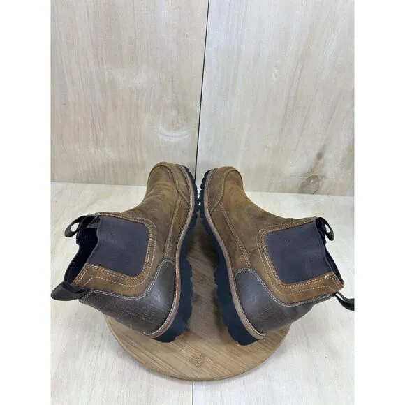 Cabela's Redhead Series 61 Brown Leather Slip On Romeo Boots Mens Size 13 WIDE