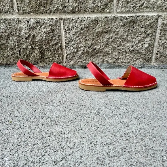 CALAXINI Classic Avarca Womens Shoes 36 6 Red Sandals Slingback Slides Spain