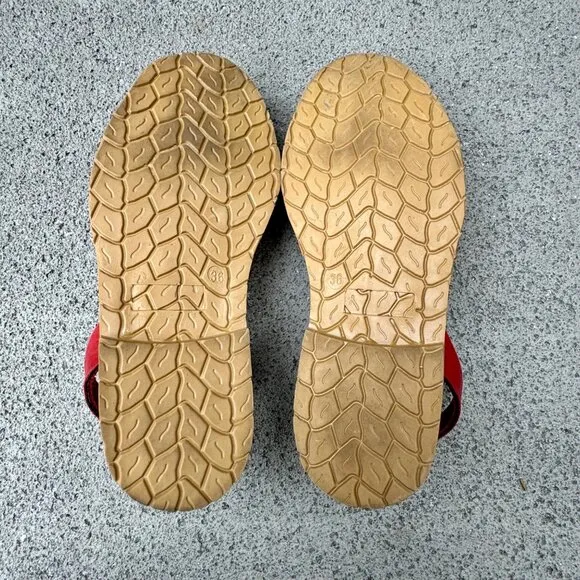 CALAXINI Classic Avarca Womens Shoes 36 6 Red Sandals Slingback Slides Spain