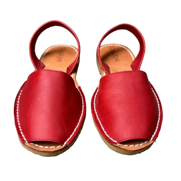 CALAXINI Classic Avarca Womens Shoes 36 6 Red Sandals Slingback Slides Spain