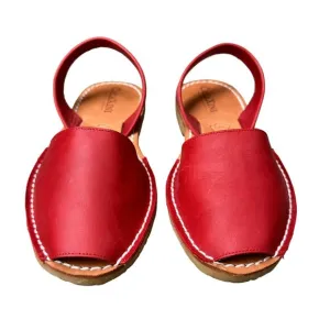 CALAXINI Classic Avarca Womens Shoes 36 6 Red Sandals Slingback Slides Spain