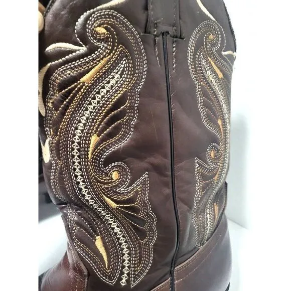 Calexico Tu Estilo Vaquero Brown Leather Mens Cowboy Boots Size 10?