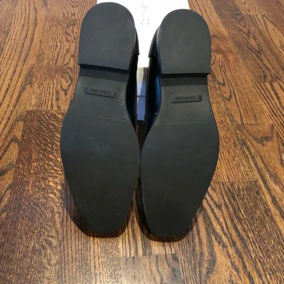 Calvin Klein Black Leather Loafers