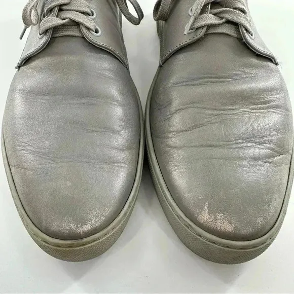 Calvin Klein men fashion sneakers size 12 gray Italian leather