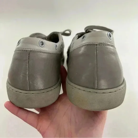 Calvin Klein men fashion sneakers size 12 gray Italian leather