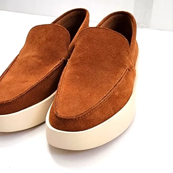 Calvin Klein Men's Carch Brown Suede Loafers Size 7