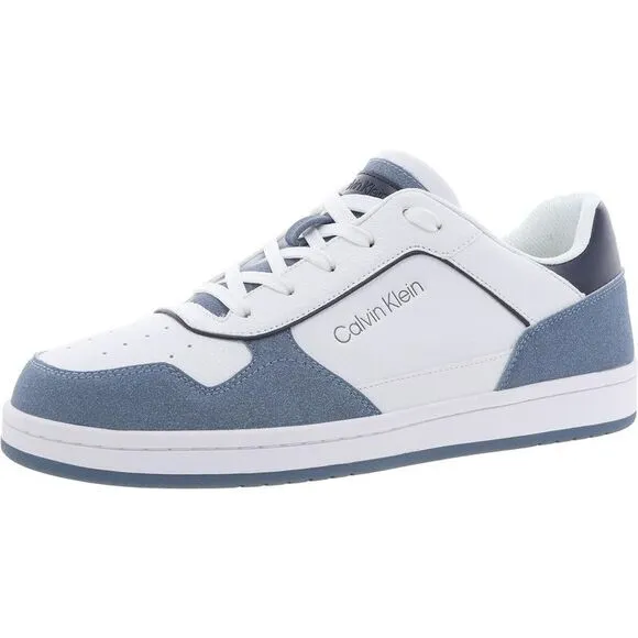 Calvin Klein Mens CMLANDY White Logo Manmade Casual And Fashion Sneakers New