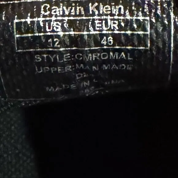 Calvin Klein Men's Romal Low Top Sneakers Black 12 NWOT
