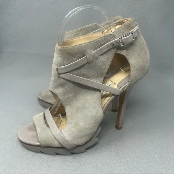 Camilla Skovgaard Tan Beige High Heel Bootie Sandals Dress Size 39 EU
