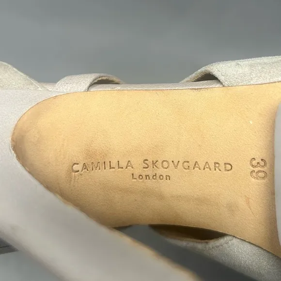Camilla Skovgaard Tan Beige High Heel Bootie Sandals Dress Size 39 EU
