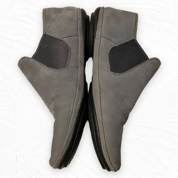 Camper Girl Grey Leather Slip On Shoes Flats 41 EU Gray 11US