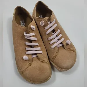 Camper Womens Casual Peu Cami Lace-Up Flat Fashion Sneakers Size 36 Tan