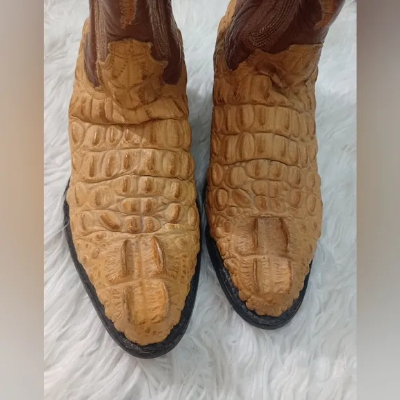 Campo Alegre Men's Western Boots Sz Mex 5 Usa 6  Brow/Yellow Leather  Alligator