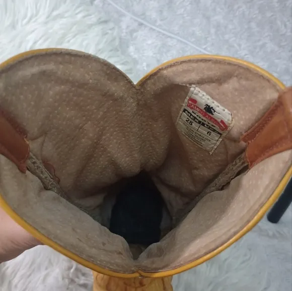 Campo Alegre Men's Western Boots Sz Mex 5 Usa 6  Brow/Yellow Leather  Alligator