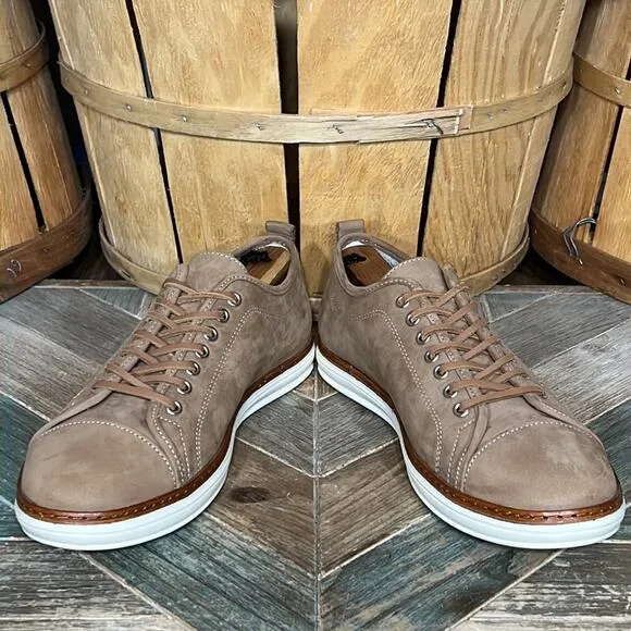 Campobello Tan Nubuck 103784 Made in Portugal Low Fashion Sneakers Mens Size 9.5