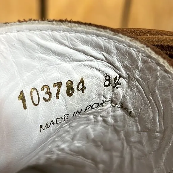 Campobello Tan Nubuck 103784 Made in Portugal Low Fashion Sneakers Mens Size 9.5
