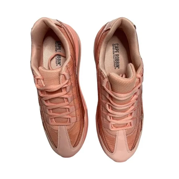 Cape Robin Downshifter Peach Weight Blubble Lace Up Fashion Sneaker