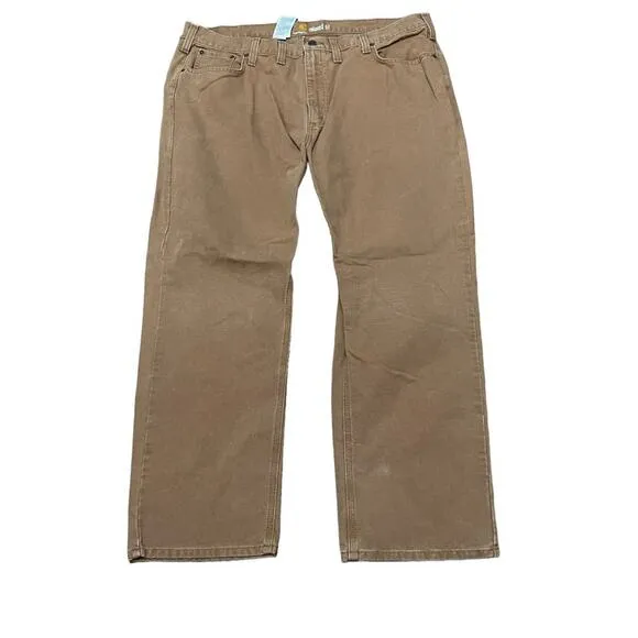 Carhartt 100096 Weathered Duck 5-Pocket Relaxed Fit Pant 44 x 30 Carhartt Brown