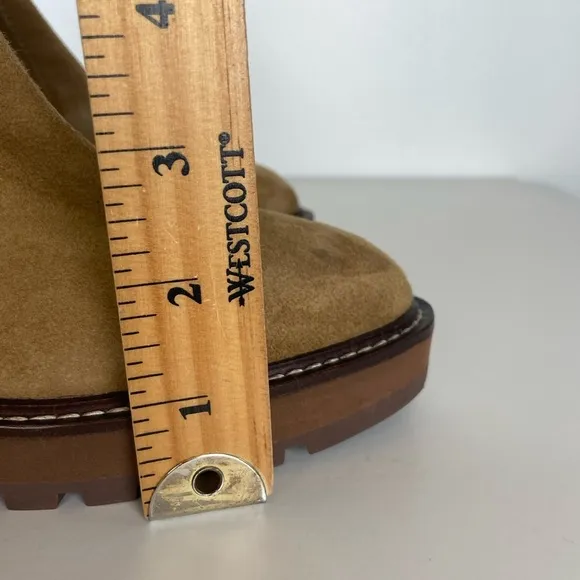 Cecelia New York Gemma Slip On Wedge Boots Size 6.5 M Color Brown Suede