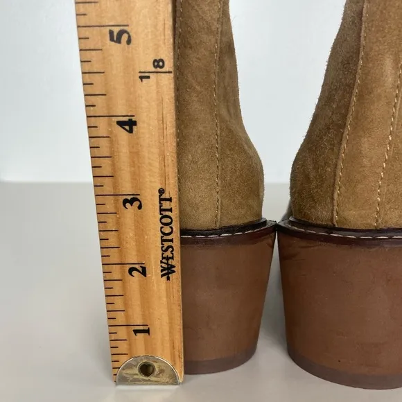 Cecelia New York Gemma Slip On Wedge Boots Size 6.5 M Color Brown Suede
