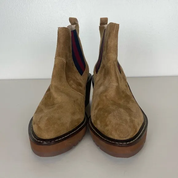 Cecelia New York Gemma Slip On Wedge Boots Size 6.5 M Color Brown Suede