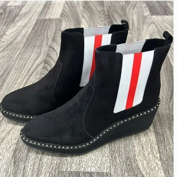 CECELIA NEW YORK Gemma Suede Boots in Black Suede Size 8.5