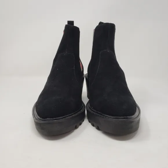 Cecelia New York Gemma Suede Wedge Boots size 7 in black