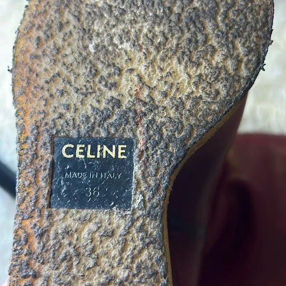 Celine red leather boots euro 36 US 5