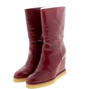 Celine red leather boots euro 36 US 5
