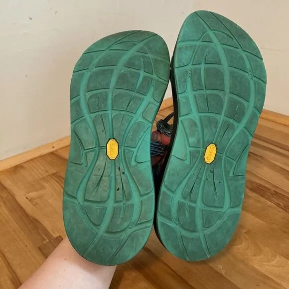 Chaco Blue &amp; Green Women's ZX/2 Classic Sandals Size 9