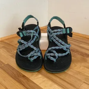 Chaco Blue &amp; Green Women's ZX/2 Classic Sandals Size 9
